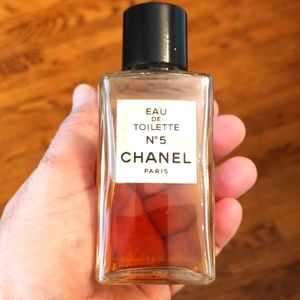 Vintage 100 ml Eau de Toilette Chanel No.5 glass bottle-empty